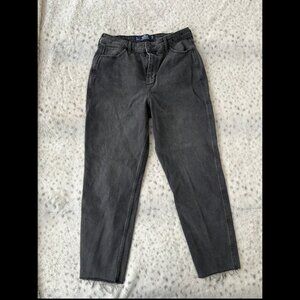 Hollister Ultra High Rise Mom Jeans Black Wash W28 L25